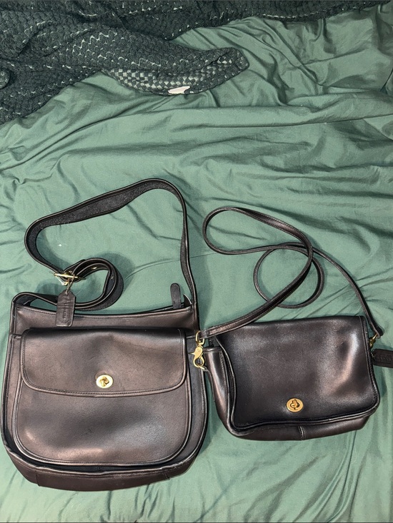 Handbags - Lot- two Black Leather Crossbody Bags-inspired